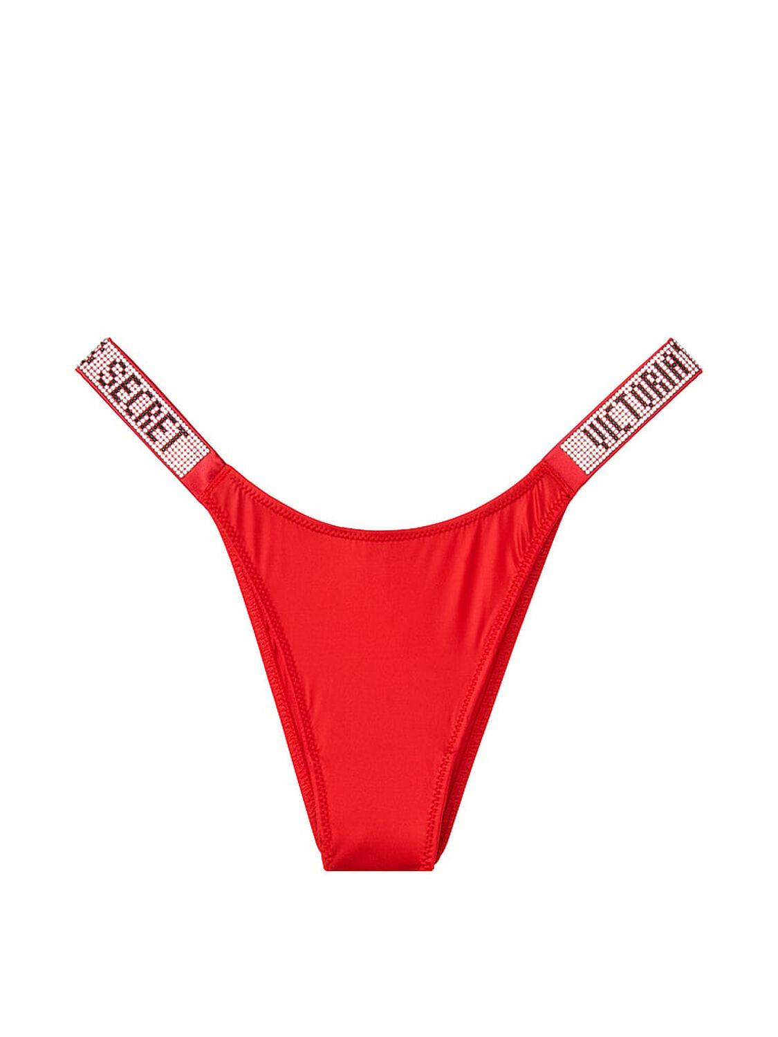 Victoria's Secret Lipstick Red Push Up Shine Strap Bra Set
