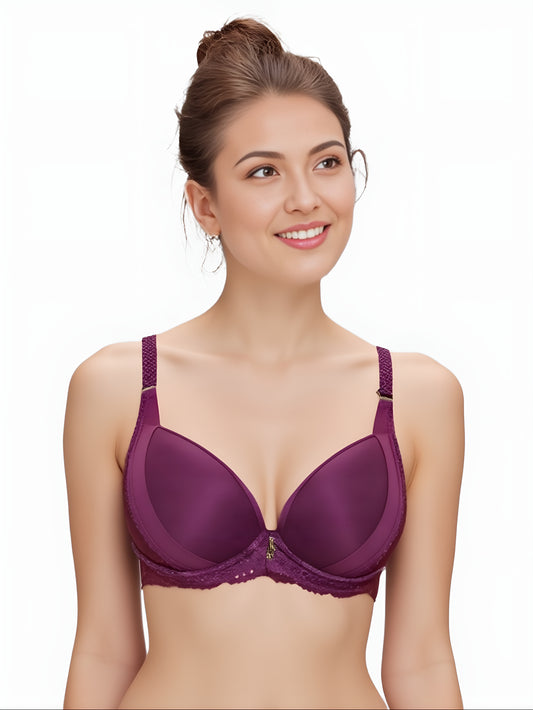 Iris Purple Push-Up Bra & Panty Set – Elegant Lift with a Bold, Feminine Touch