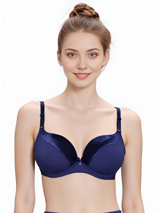 Purple Haze Push-Up Padded Bra for Women – Satin Finish, Lift & Comfort